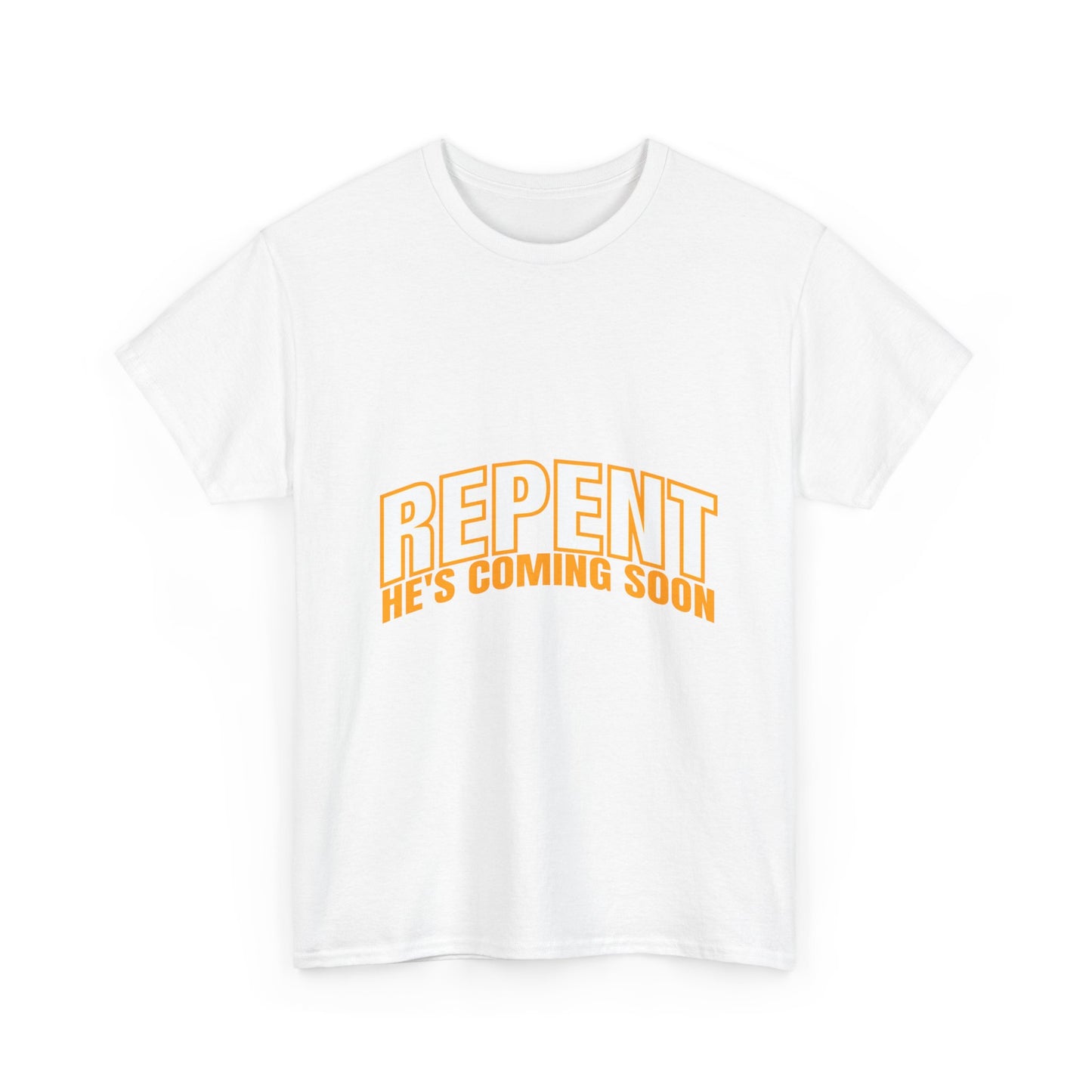 Unisex Heavy Cotton Tee - 'REPENT: He’s Coming Soon'