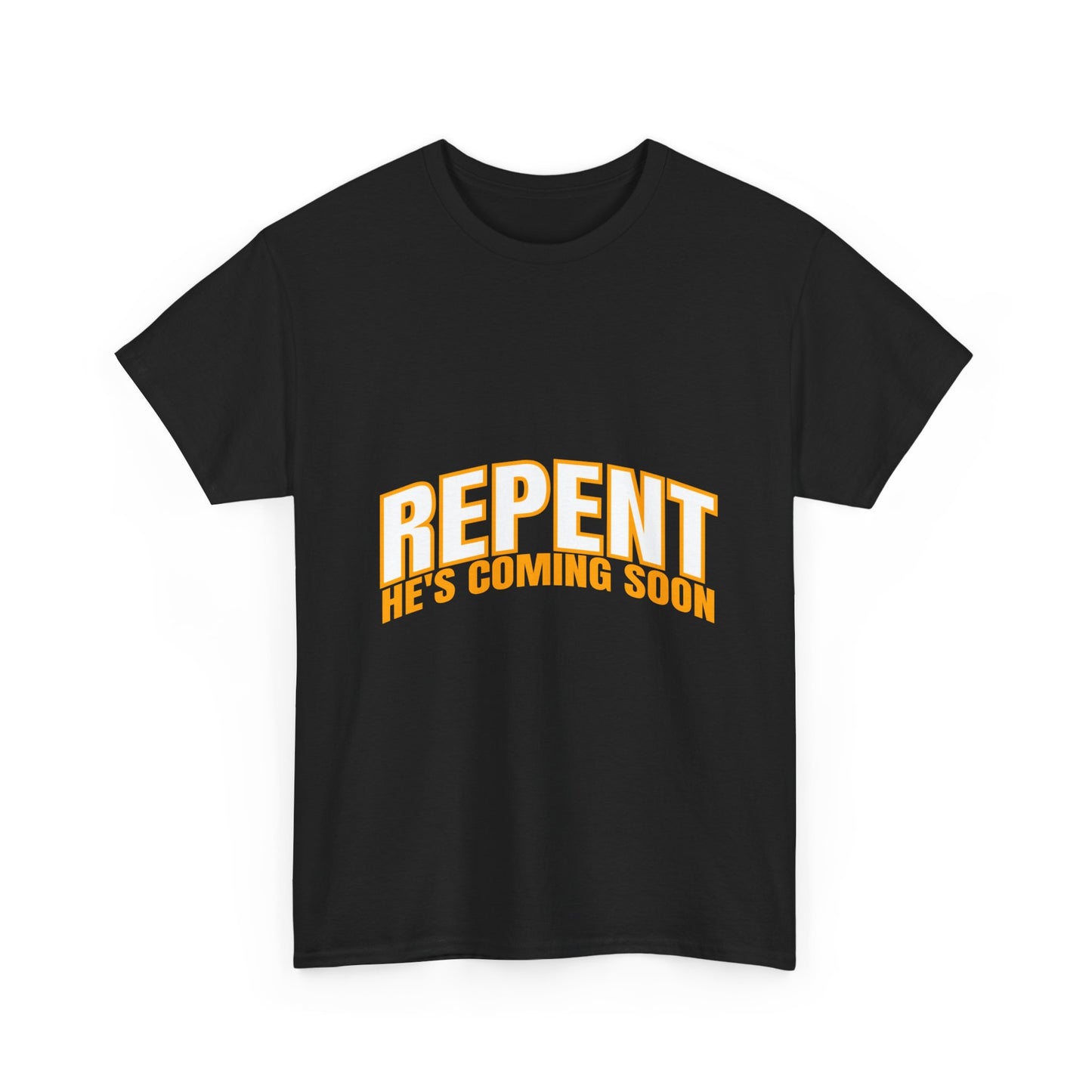 Unisex Heavy Cotton Tee - 'REPENT: He’s Coming Soon'