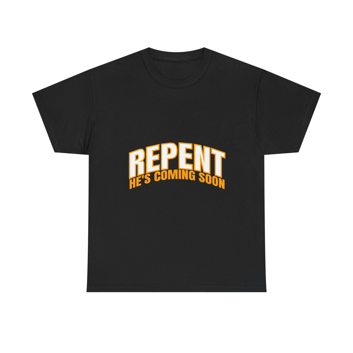 Unisex Heavy Cotton Tee - 'REPENT: He’s Coming Soon'
