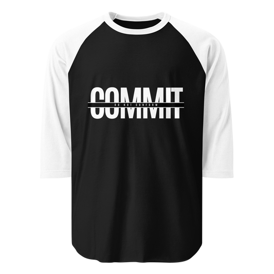 Commit Theme 3/4 sleeve raglan shirt