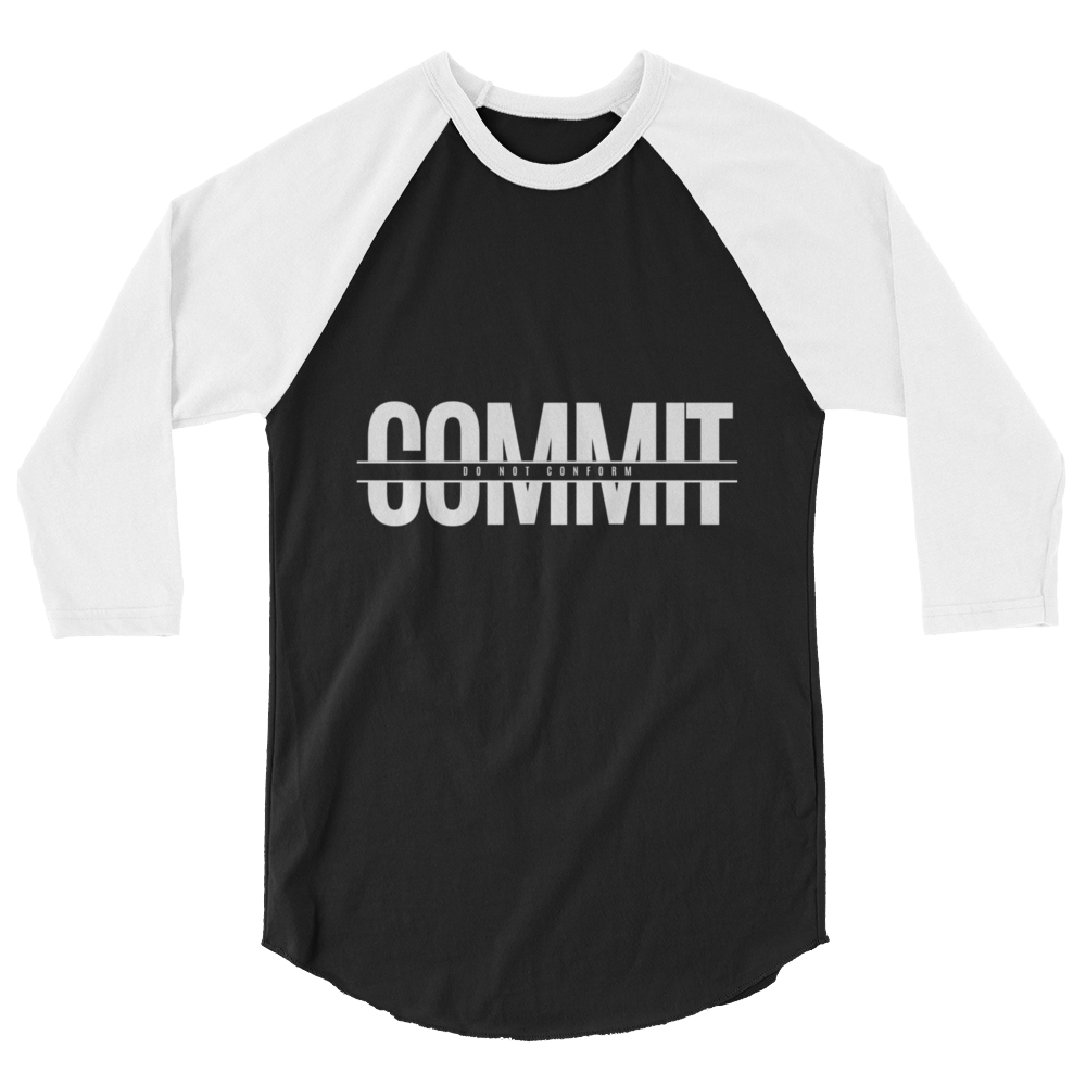 Commit Theme 3/4 sleeve raglan shirt