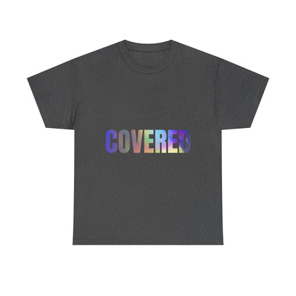 Covered Rainbow Text T‑Shirt — Inspirational Graphic Tee