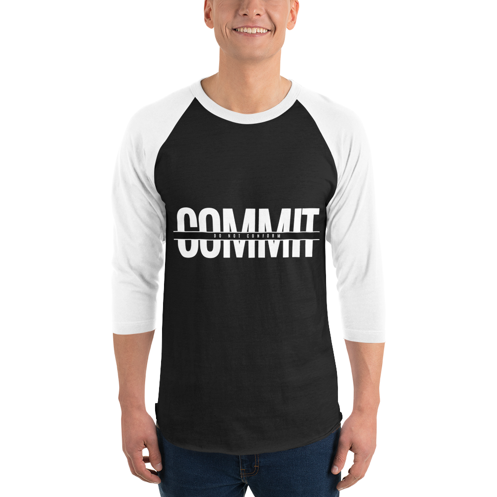 Commit Theme 3/4 sleeve raglan shirt