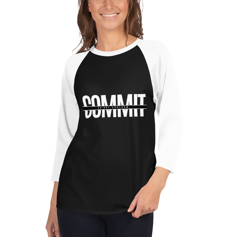 Commit Theme 3/4 sleeve raglan shirt