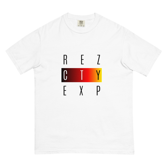 REZ EXP Black Font Unisex Heavyweight t-shirt